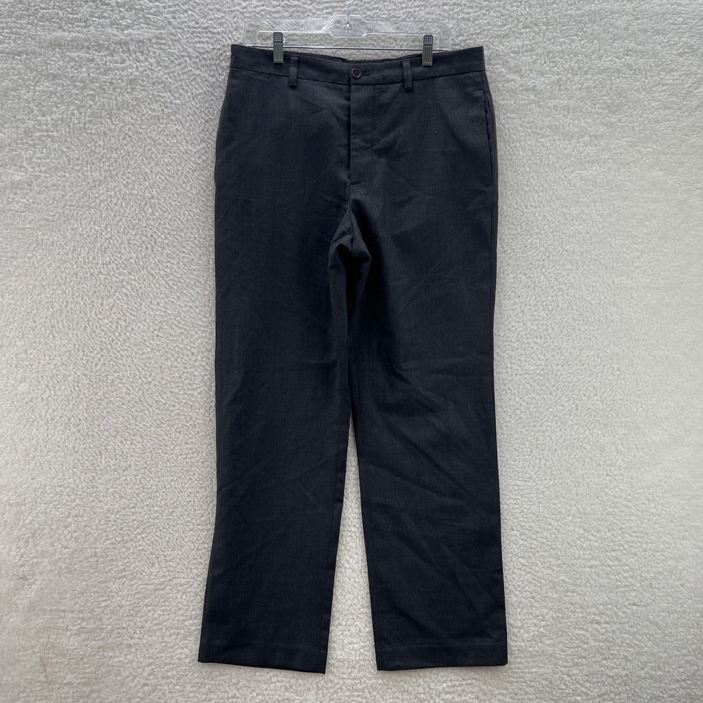 J Crew Dress Pants Men 33x32 Gray Wool Italian Fabric Preppy Trousers Office